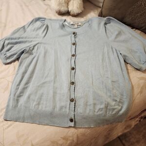 Torrid Baby Blue Knit Cardigan